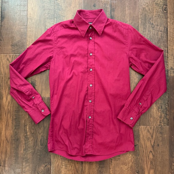 DOLCE & GABBANA burgundy button down top, made in Italy, 15 3/4 / 40 - Picture 1 of 9